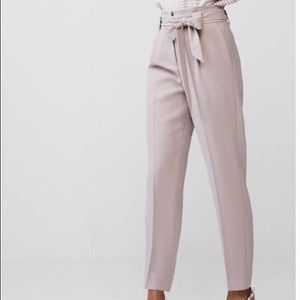 Lavender Express High Waisted Sash Tie Pants